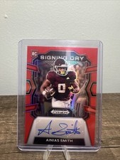 Ainias Smith Auto 2024 Panini Prizm Draft Picks RC 96/199 Red Signing Day