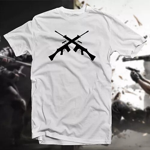 Crossed FN-FALs COTTON T-SHIRT Military Service Hero Patriot Airsoft - Picture 15 of 16