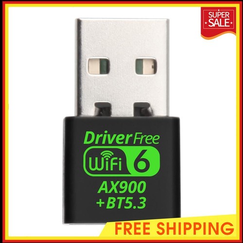 USB WiFi 6 Kompatybilny z Bluetooth 5.3 Adapter-Klucz sprzętowy 900 Mb/s Dualband 24/58 GH