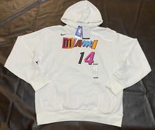  75 NEW Nike Mens Miami Heat Tyler Herro 14 City Edition Fleece Hoodie DN9966 L
