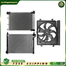 Radiator Condenser & Cooling Fan Kit For 2013-2018 Nissan Sentra Automatic CVT