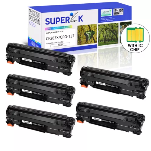 5x CF283X 83X Toner Cartridge for HP LaserJet Pro M201n M201dw M225dn M225dw