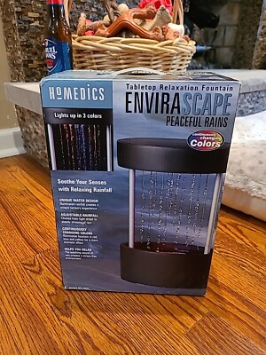 Homedics Envirascape Peaceful Rains Relaxation Fountain 3 Colors New In Box
