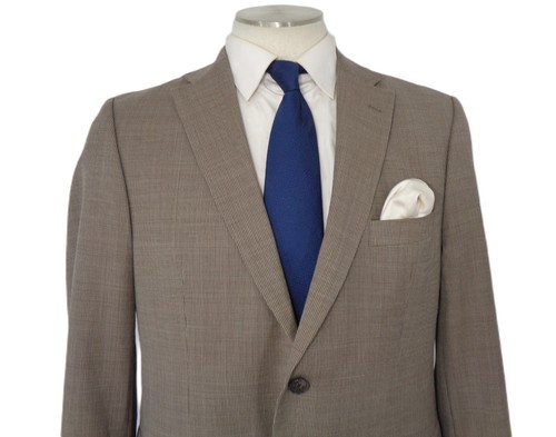 Hugo Boss Men's Blazer Brown Italian Woven Nailhead Tweed Jacket Men's US 44R - Picture 15 of 20