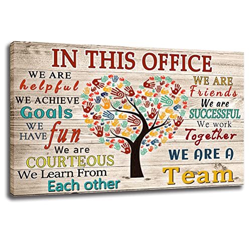 in This Office We Are a Team Inspirational Wall Art Positive Modern Decor 