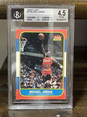 1986 Fleer Michael Jordan #57 Rookie RC BGS 4.5 | eBay