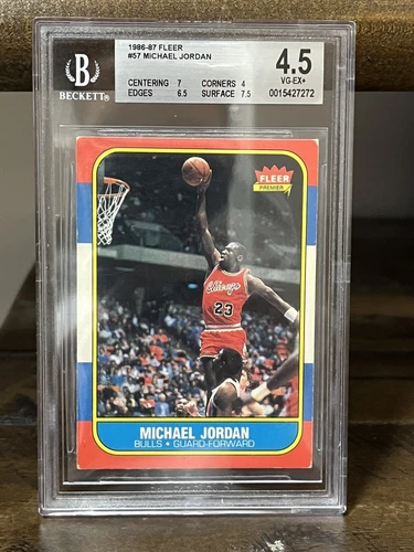 1986 Fleer Michael Jordan #57 Rookie RC BGS 4.5