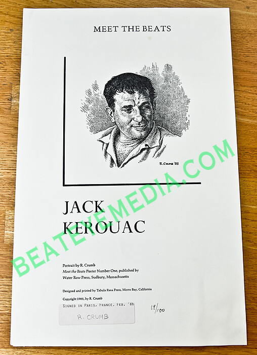 ALLEN GINSBERG-BOOKS-COMIC ART-BEATNIK-WILLIAM S BURROUGHS-KEROUAC-ROBERT CRUMB