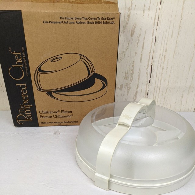 Pampered Chef Chillzanne Platter Round Serving Tray 2780 Made in USA
