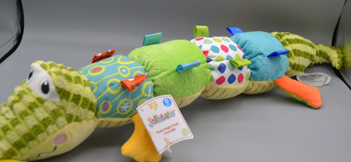Jollybaby Multifunctional Baby Rattle Alligator 23" Plush Stuffed Animal NWT