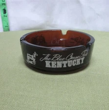 KENTUCKY glass ashtray 1970s smoking Bluegrass State hillbilly Capitol cardinal