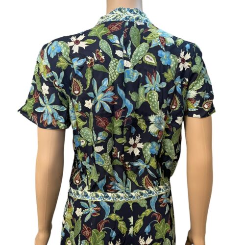 Tory Burch Wisteria Garden Maxikleid Small Seide Blumen Kaktus Print Urlaub - Bild 6 von 8