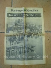 52254: Hamburger Abendblatt DAS WAR DIE GROßE FLUT, Hamburger Sturmflut 1962