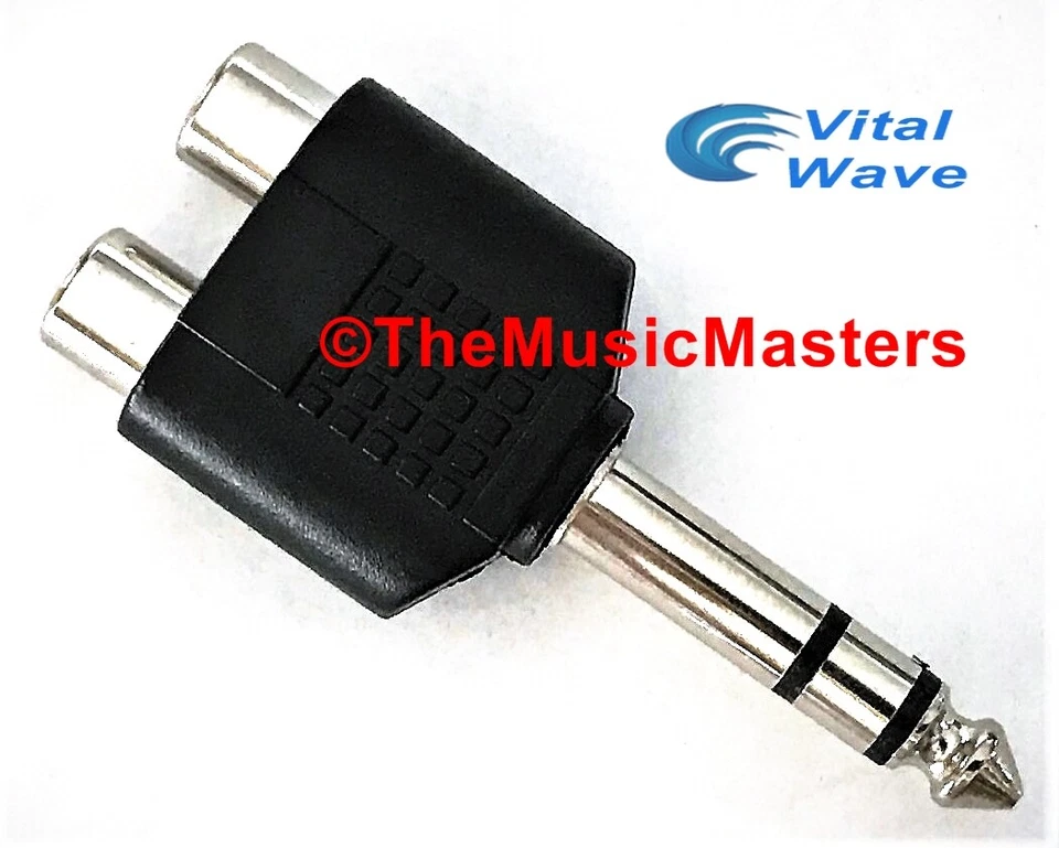 (2) 1/4 inch TRRS Male Plug to Dual RCA Jacks (F) Audio Cable Cord Adapter VWLTW - Image 4 of 4