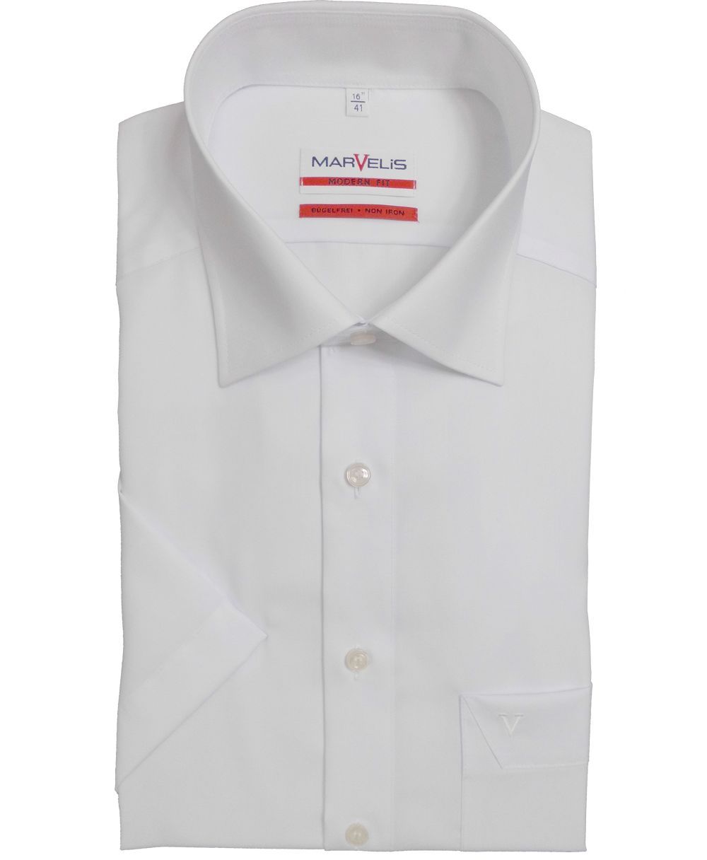 3 pezzi Camicia Marvelis Modern Fit Manica Corta braccio 1 2 Bianco - 4700.12.00 3 pezzi Camicia Marvelis Modern Fit Manica Corta braccio 1 2 Bianco - 4700.12.00