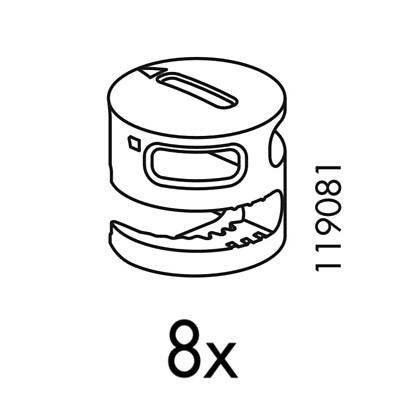 Timc Inc. INC-SST 05 ブラウン L 119081 X 10 IKEA Plastic Cam Nuts Fixings (for Billy) - 100