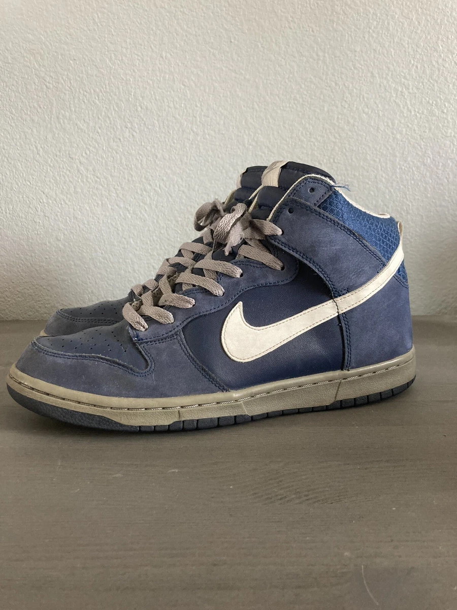 Nike Dunk High Mens Size 11 Shoes Midnight Navy Blue White 2010 Yankees Dunks