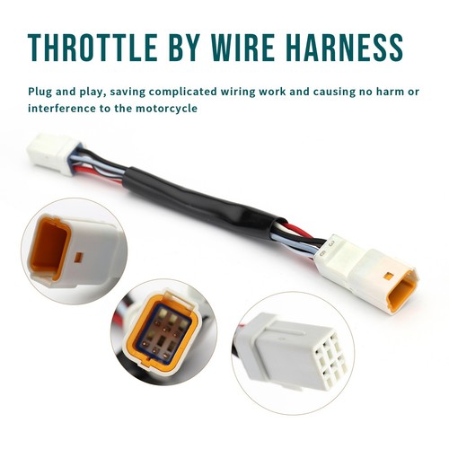 Kit de cable de extensión Softail de 14"" para Harley Deluxe Street Bob 2018-en adelante sin ABS - Imagen 4 de 17