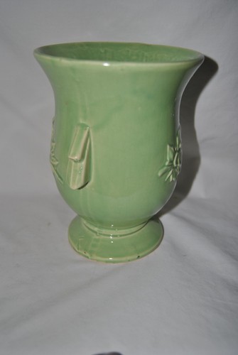 Mccoy Green Bird And Cherries Vase - Picture 6 of 10