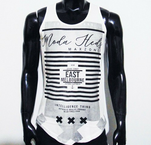 NWT FASHION AUSTRALIA GYM HIP HOP MEN'S SLEEVELESS SLIM FIT TANK TOP SIZE S M L - Picture 8 of 16
