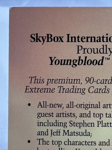 1995 SkyBox Battlestone Youngblood Prototype Promo Card #C1 Rob Liefeld NM - Picture 14 of 16