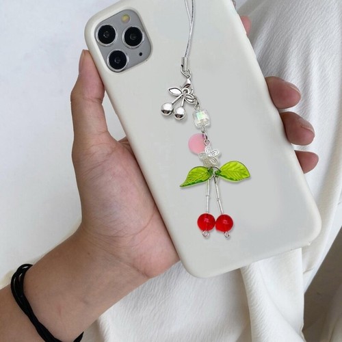 Fashionable Cherry Key Chain Phone Charm Bag Pendant Perfect Gift for Women - Zdjęcie 4 z 8