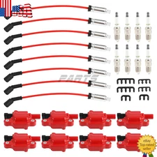 High Performance Ignition Coil & Spark Plug & Wire For Chevy GMC 5.3L 6.2L UF413