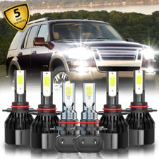 For Ford Explorer 2016 2017 2018 2019 Combo LED Headlight Fog Light Bulbs Kit