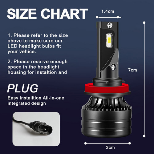 For Ford Escape 2017-2020 4x 6000K White LED Headlight High-Low Beam Bulbs NEW - Bild 62 von 72