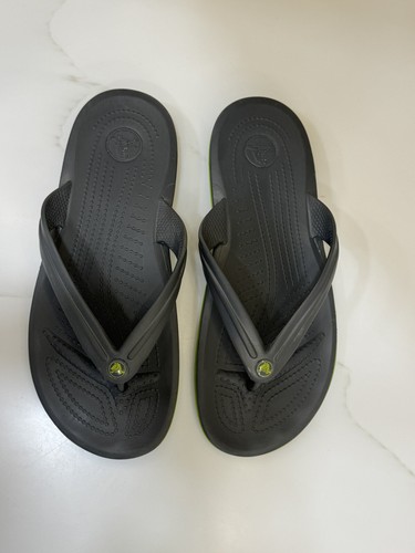 Crocs Crocband Flip Unisex Flip-Flops Mens 10 Gray Green Thong Sandals - Picture 8 of 8
