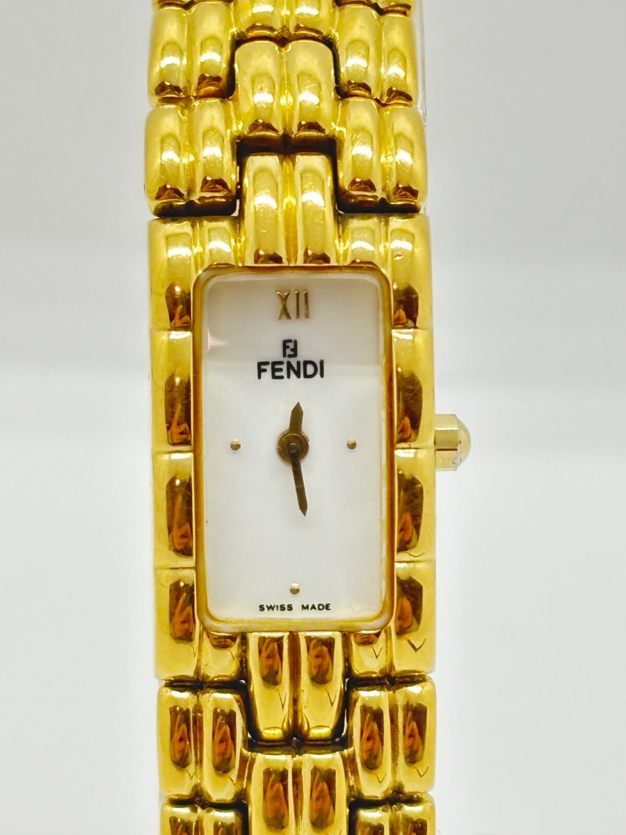 Near Mint] FENDI 670L Orologi Gold Dial Plated GP Quartz Watch