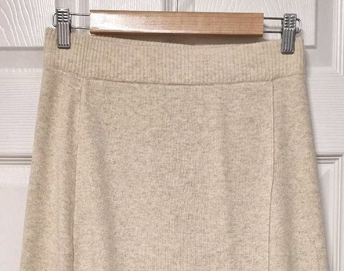 Y.A.S Knitted Wrap Style Midi Skirt S 8 10 Beige Oatmeal - Picture 3 of 17