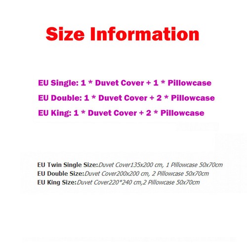 3D Stitch Duvet Cover Bedding Set Pillowcase Single Double King Size Quilt Cover - Picture 11 of 46