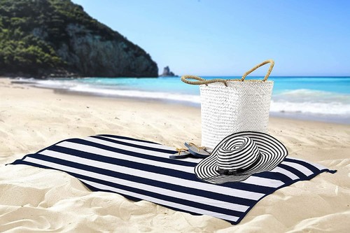 Paquete de 4 toallas de playa a rayas Cabana 30 x 60 pulgadas piscina playa - Imagen 115 de 133