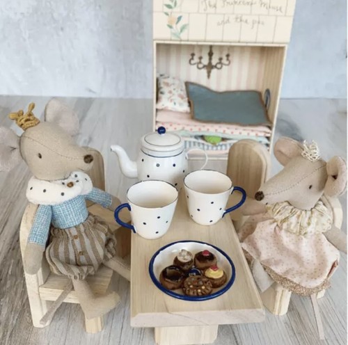 Maileg Tea Time Set mit Keksen & Leckereien in Box Vintage inspiriert Miniatur Essen - Bild 6 von 8