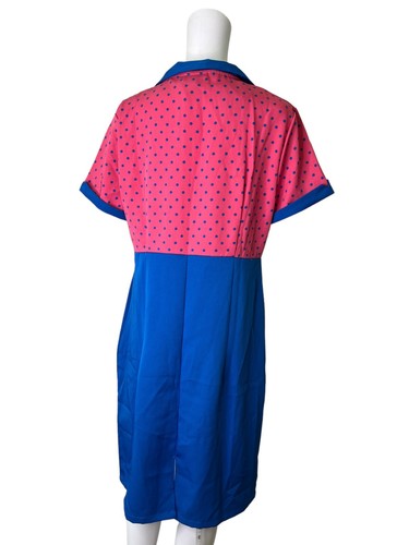 LINDY BOP Dress Size XL 18 Blue & Pink Pencil 50s Style Womens NEW EU46 RRP £109 - Picture 4 of 13