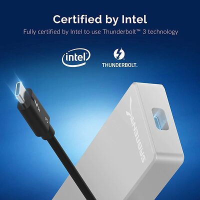 Sabrent Thunderbolt Certified NVMe SSD Tool- Solid Aluminum