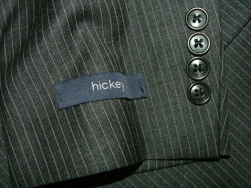 NEW WT HICKEY BY HICKEY FREEMAN BLAZER SIZE 42 S 100% WOOL GRAY STRIPED #315 - Picture 7 of 9