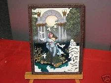 3D Art Mini Views Collection Doves The Awakening With Easel New!