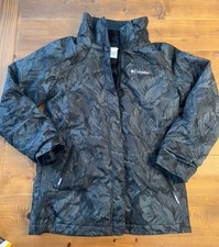 Girls Gray  Black Columbia Winter Jacket, Size Large 14/16 