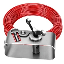 Upgraded 2025 Pool Cover Cable，131CW 131-Feet Cable and Heavy New Red 131 Feet