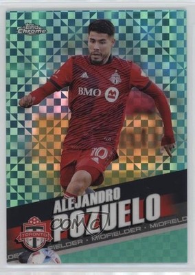 2022 Topps Chrome MLS Aqua X-Fractor 105/299 Alejandro Pozuelo #192 0c2