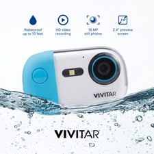 Waterproof Digital Camera HD Video Blue