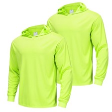 Meiosuns High Visibility Quick Dry Safety Shirt with Hood Hi Vis Breathable M...