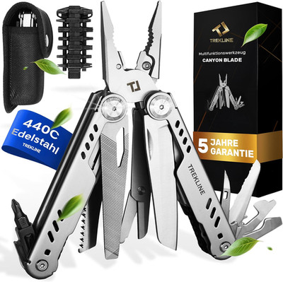 Multitool [440C Edelstahl] Outdoor Camping Survival Multitool Werkzeug Messer, Ü