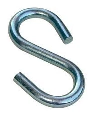 Rocky Mountain Goods Steel Open S Hooks 1 1/2” Pack of 20 - High Grade Sliver 