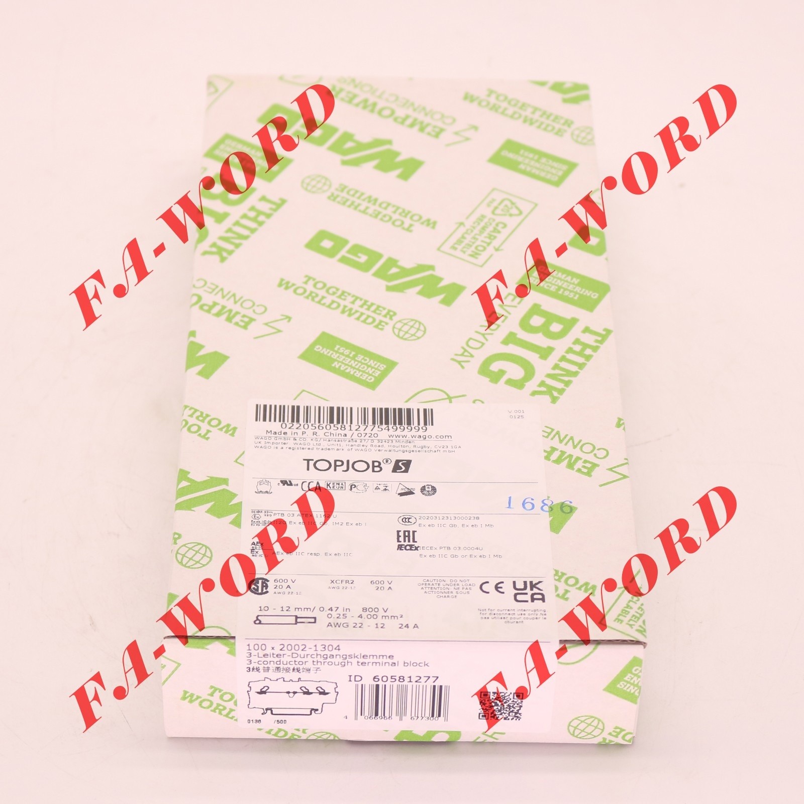 New 100PC/Box FOR 2002-1304 Terminal Blocks New Sealed In BOX FAST SHIP *hu