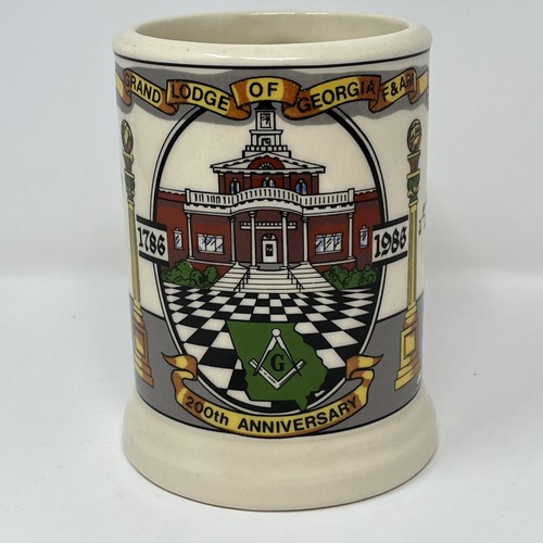 200th Anniversary Grand Lodge of Georgia Stein Mug 1786-1986 Limited Edition 961