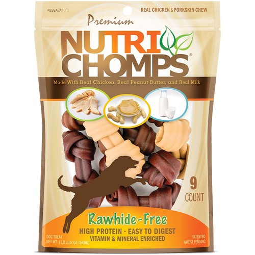 NutriChomps Dog Chews, 4-inch Knots, Easy to Digest, Rawhide-Free Dog Treats,...