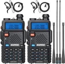 Long Range Walkie Talkie 10 Mile Two Way Radio Charge Headset Waterproof 2 PACK